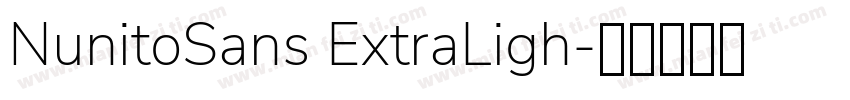 NunitoSans ExtraLigh字体转换